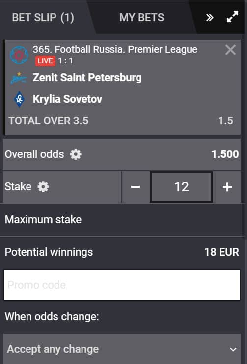 Megapari betslip
