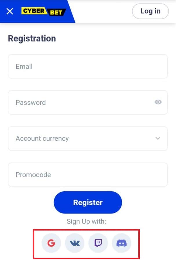 cyberbet registration
