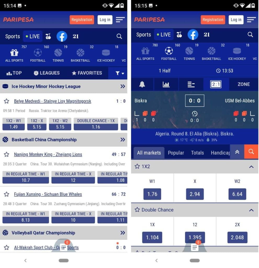 paripesa mobile betting