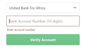 bank account number