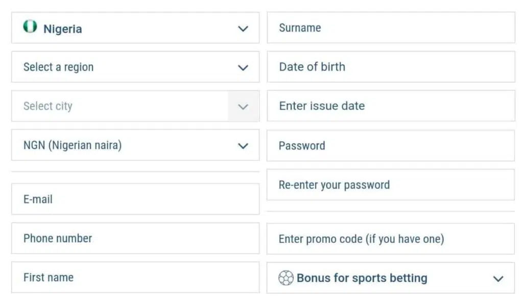1xbet email registration