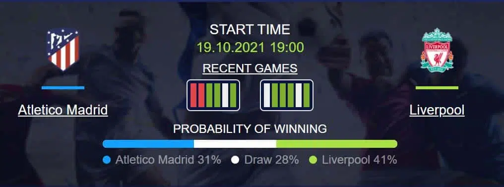 Atletico Madrid - Liverpool game