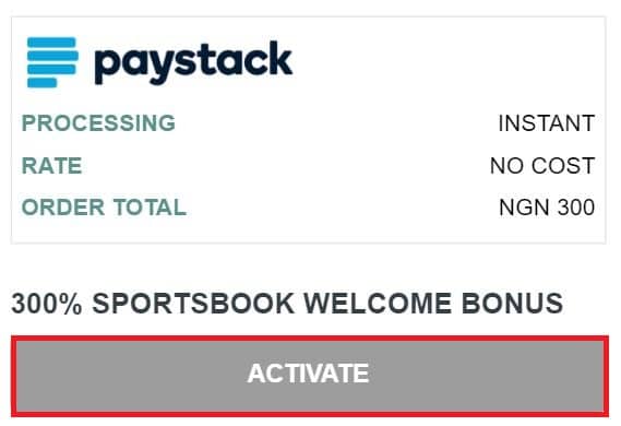 activate welcome bonus
