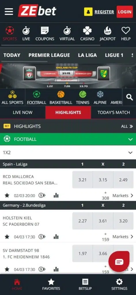 Zebet Mobile Website