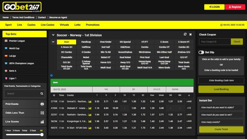 Gobet247, Online Sports Betting