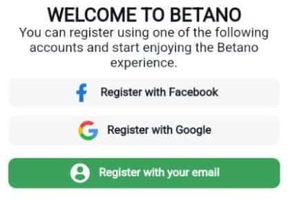 betano registration
