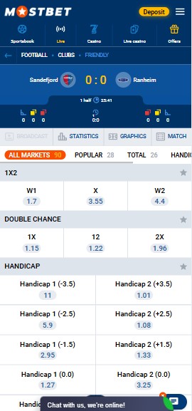 mostbet mobile betting