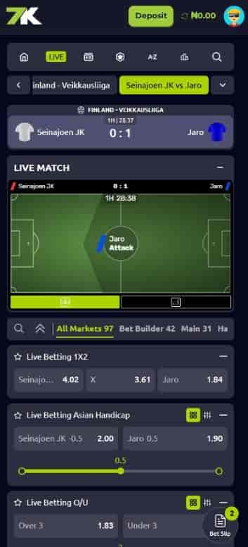 bet7k mobile betting