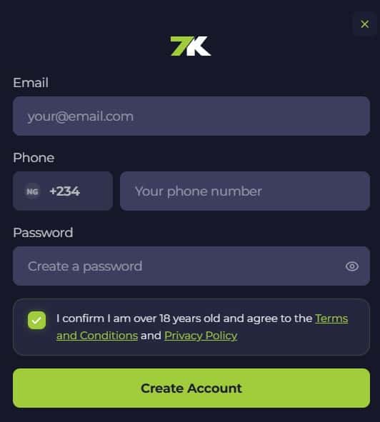 bet7k registration