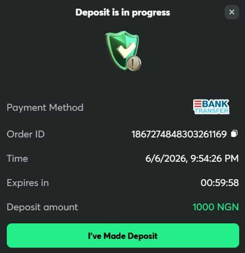 bc game deposit in progress